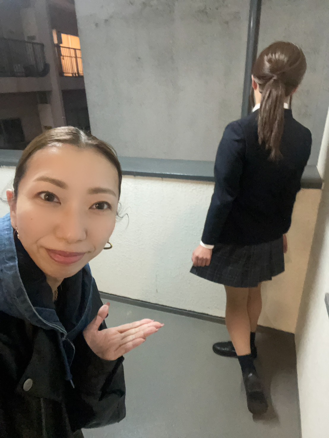 学生服でお出かけ女装子さん♡